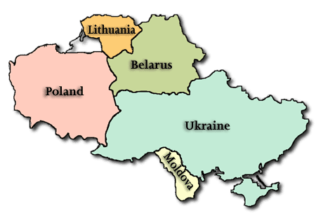 map of lithuania in europe. Eastern Europe map